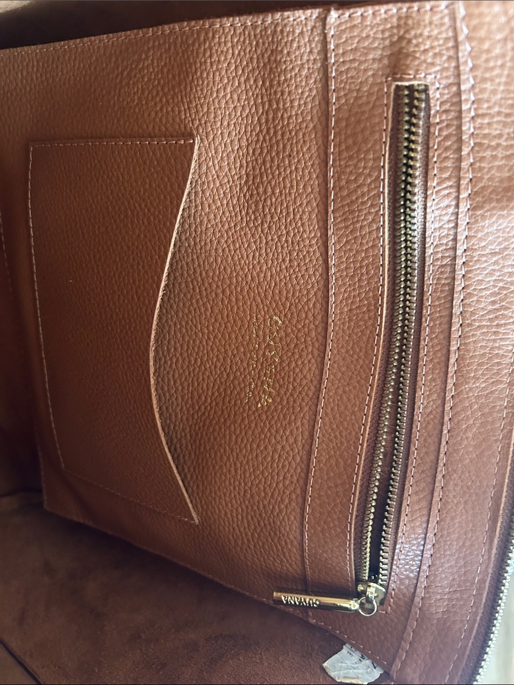 Cuyana Pebbled Leather Tote in Caramel - Picture 8 of 9